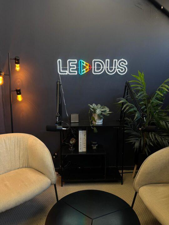 שלט אותיות מוארות שלט ניאון למשרד LEADUS